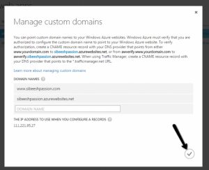 Azure Manage Domains