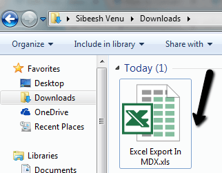 Excel Export In MDX