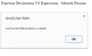 Function Declaration And Function Expression
