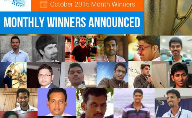 October 2015 Month Winner