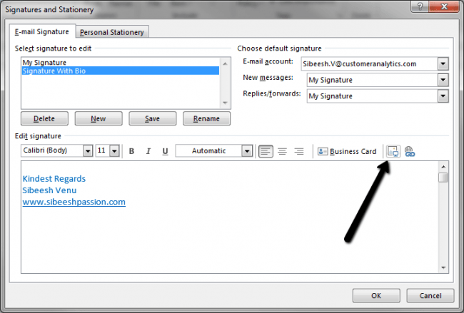 Create Custom Signature In Outlook