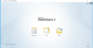 WebMatrix Homepage
