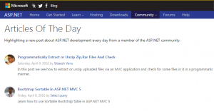 Asp Net Article Of The Day April 09 2016
