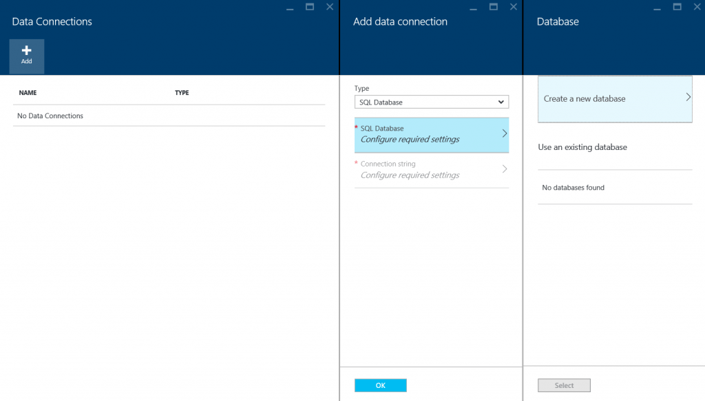 Data Connections In Azure Mobile App