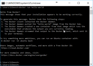 Docker Check From Command Window