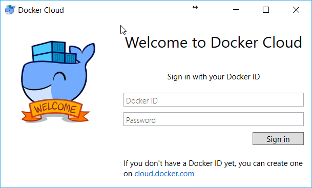 Docker SignIn page