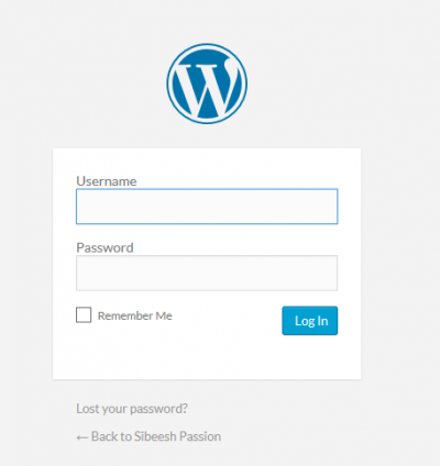 WordPress login