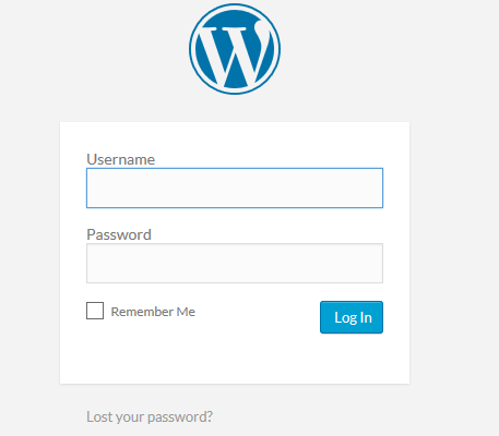 WordPress login