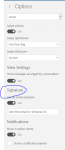 Change Mail Signature In Windows 10 Mail App