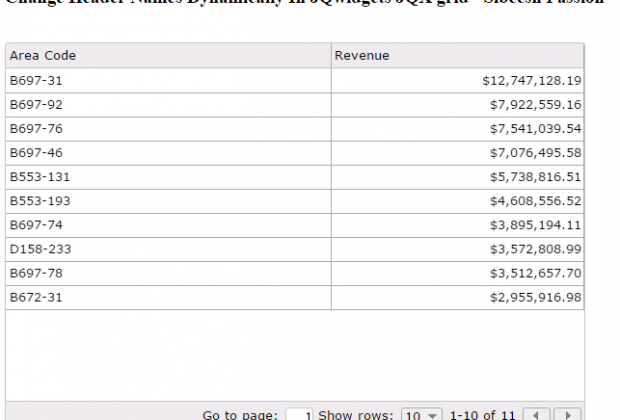 Change Header Names Dynamically In JQwidgets JQX grid