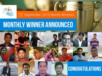 September 2015 Month Winner In C-SharpCorner