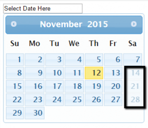 Disable Dates In Datepicker