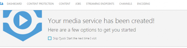 Media Service Created