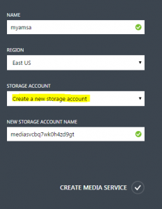 New Storage Account