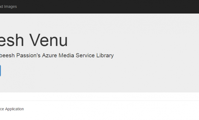 Upload Images To Azure Media Service Home Page