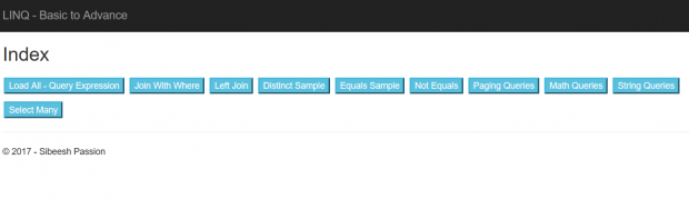 LINQ Basic to Advanced Index View